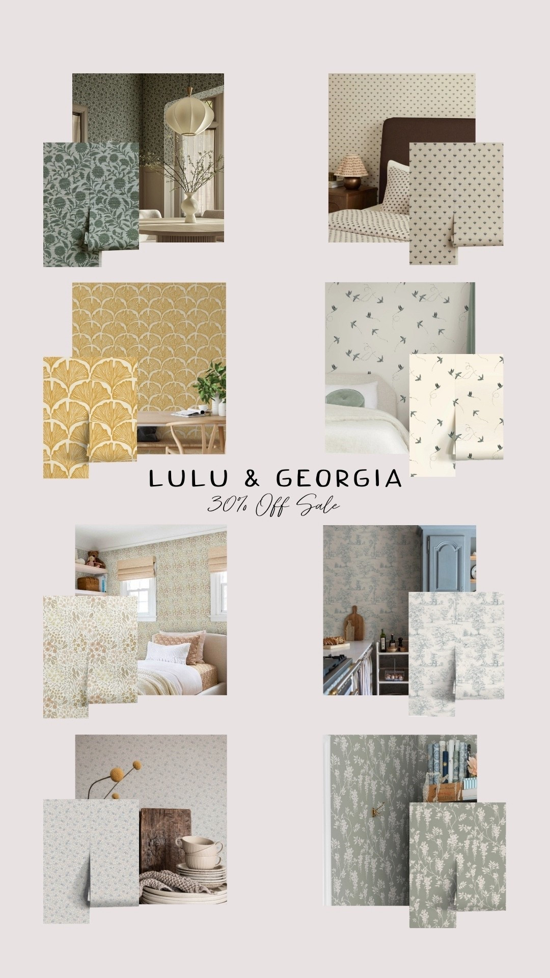 Lulu & Georgia is having a big sale right now - up to 30% off sitewide. I have a few of their wallpapers around the house and love them! I might be snagging more during their sale 👀 

#LTKHome