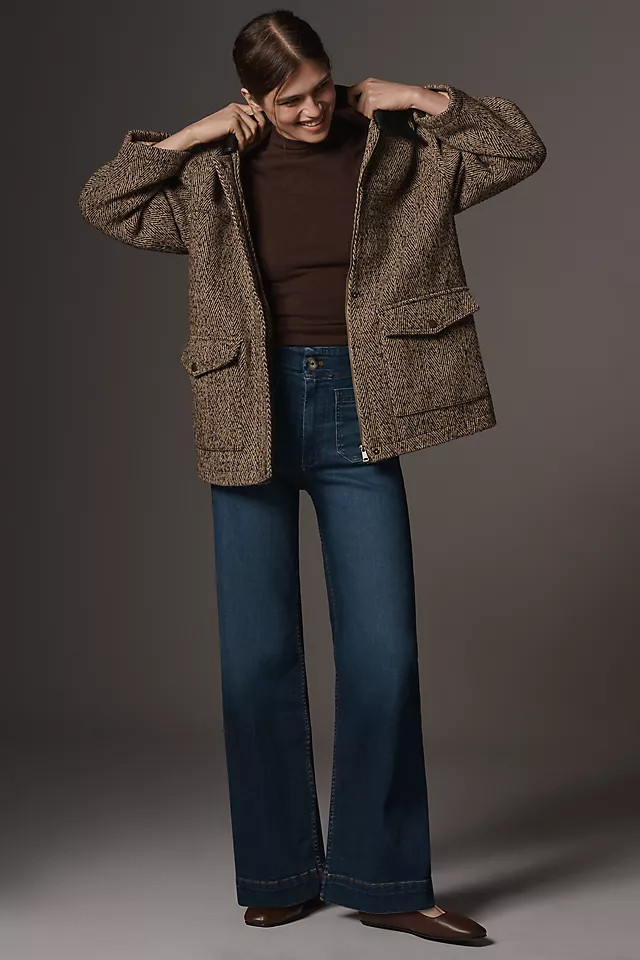 Colette High-Rise Wide-Leg Full-Length Jeans | Anthropologie (US)