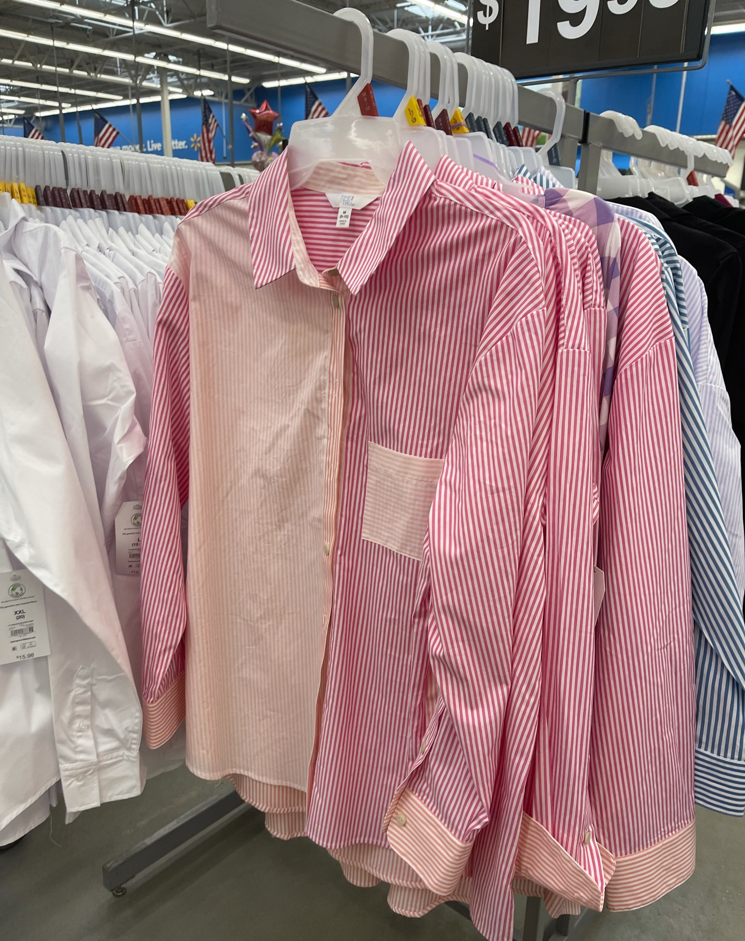 Walmart, Walmart finds, Walmart top, Walmart shirt, Walmart spring style, Walmart spring outfit, oversized spring top, boyfriend tee, coral button down