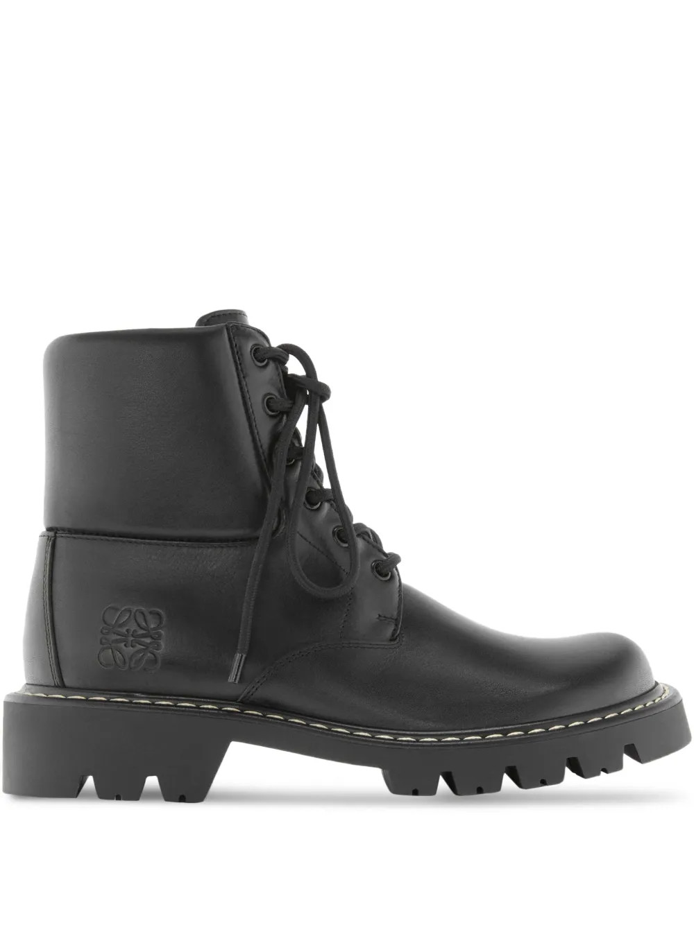 LOEWE Sierra leather biker boots - Black | Farfetch Global