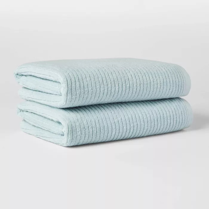 Quick Dry Ribbed Bath Towel Set - Threshold™ | Target