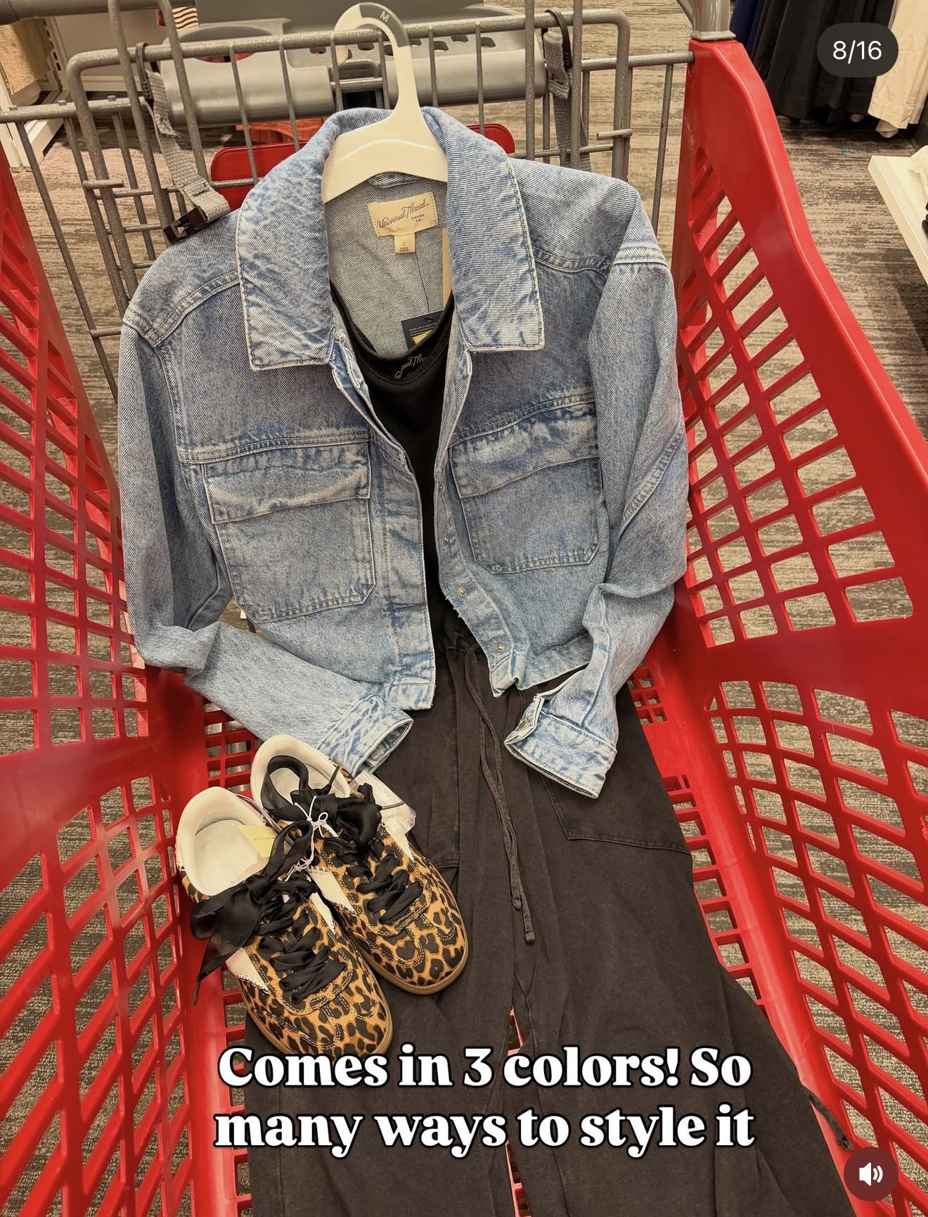 Jumpsuit and denim jacket with sneakers outfit idea at Target #targetfashion
