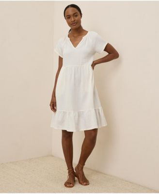Pact Women's Organic Cotton Coastal Double Gauze Breezy Dress - Black | Macy's