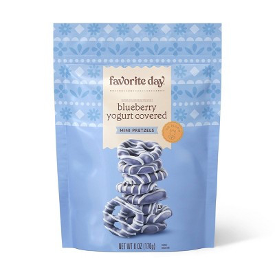Easter Blueberry Flavored Yogurt Covered Mini Pretzel Twists with White Drizzle - 6oz - Favorite Day™ | Target