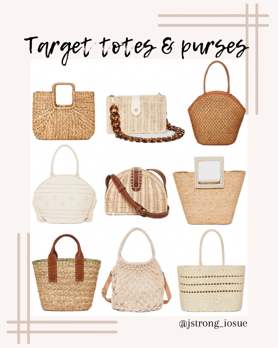 New totes and purses for Spring and Summer from Target! $45 and under!! 

#LTKunder50 #LTKSeasonal #LTKstyletip