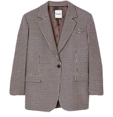 Small-check suit jacket - SANDRO | 24S US