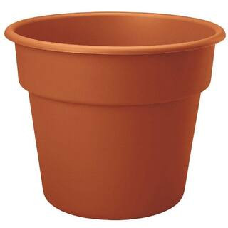 Dura Cotta 10 in. Terra Cotta Plastic Planter | The Home Depot