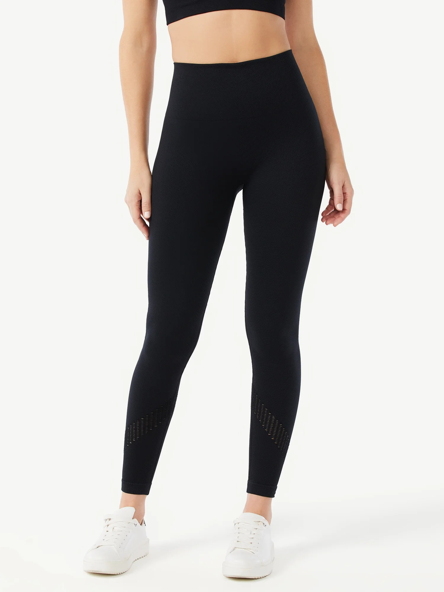 Sofia Active by Sofia Vergara Women’s Seamless High-Waisted Directional Rib Leggings - Walmart.... | Walmart (US)