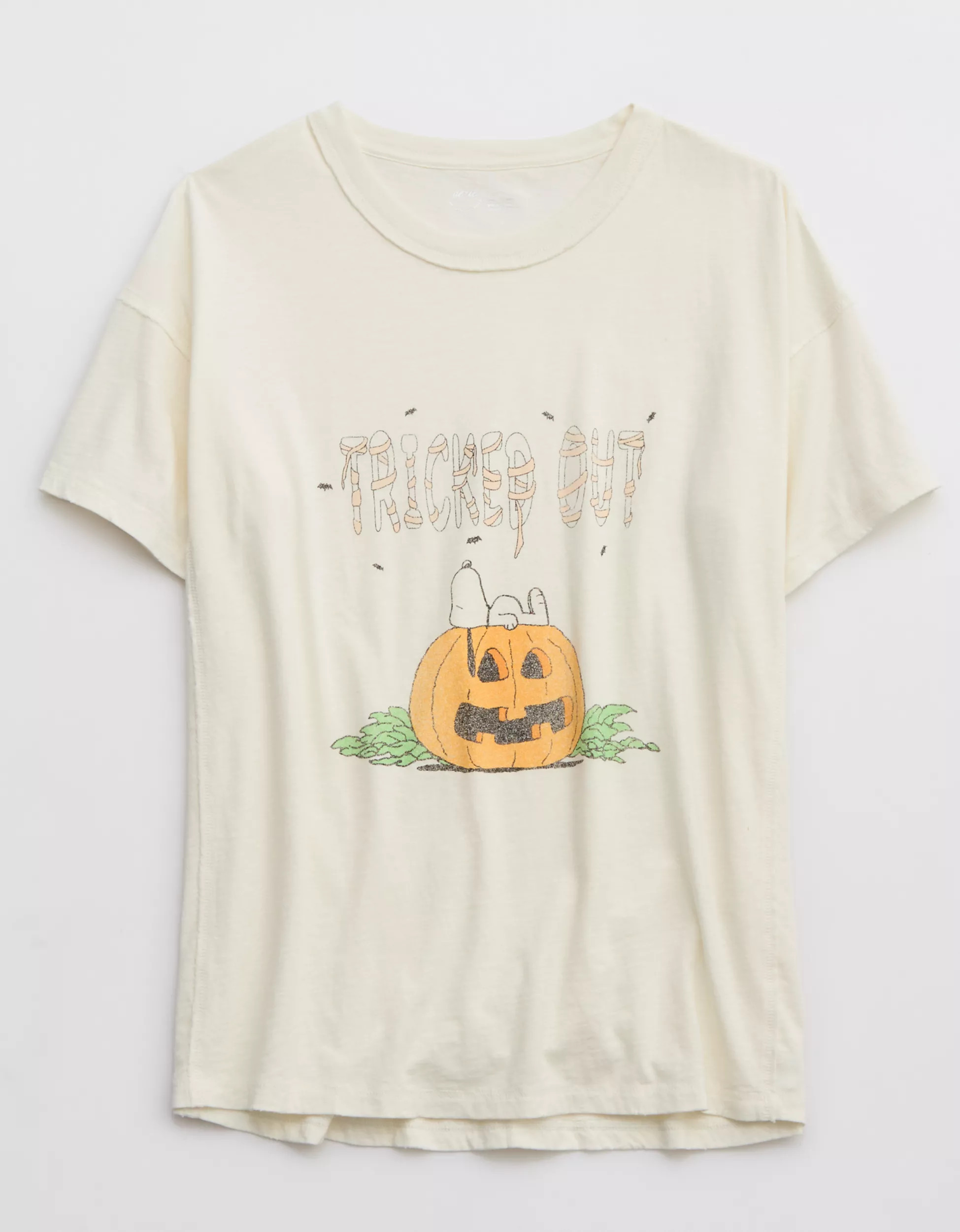 Aerie Crewneck Snoopy Graphic Oversized Boyfriend T-Shirt | Aerie
