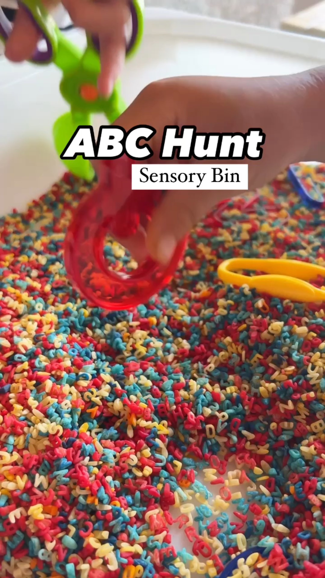Learning letters doesn’t require worksheets, flashcards, and boring methods, it can be fun and hands-on! 

To make this bin, I simply added a few drops of food coloring to ABC pasta in a bag and then shook it to cover the pasta. It dries really quickly and doesn’t stain fingers once it’s dry so just mix it up, throw it in a bin with some letters (we used the translucent letters from @edxeducation ) and let them hunt. 


#LTKKids #LTKFamily