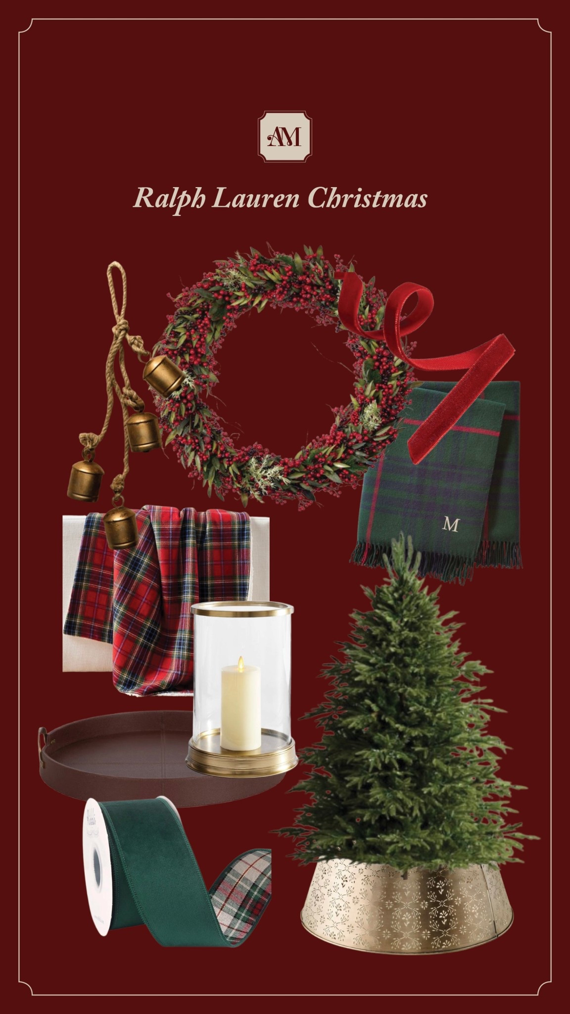 A Ralph Lauren Christmas with moody plaids, rich tones, sophisticated elegance, vintage accents, natural textures and warm lighting. 

#LTKHome #LTKSeasonal #LTKHoliday