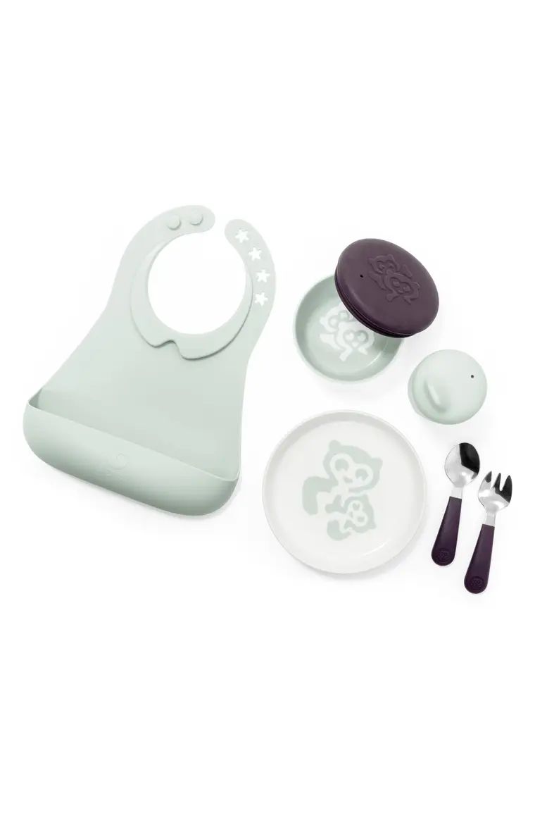 Munch Complete Bib, Lidded Bowl, Sippy Cup, Plate, Fork & Spoon Set | Nordstrom