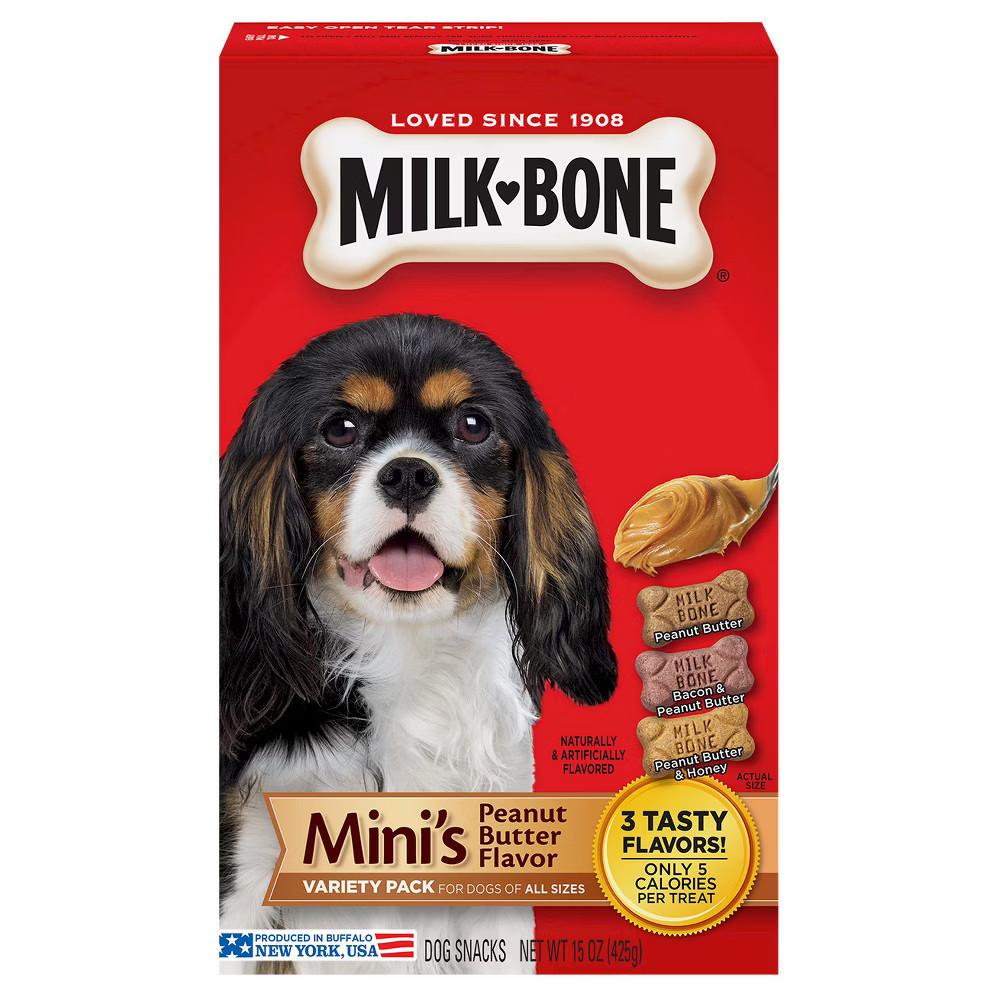 Milk-Bone Mini's Biscuits Peanut Butter Flavor 15oz | Target
