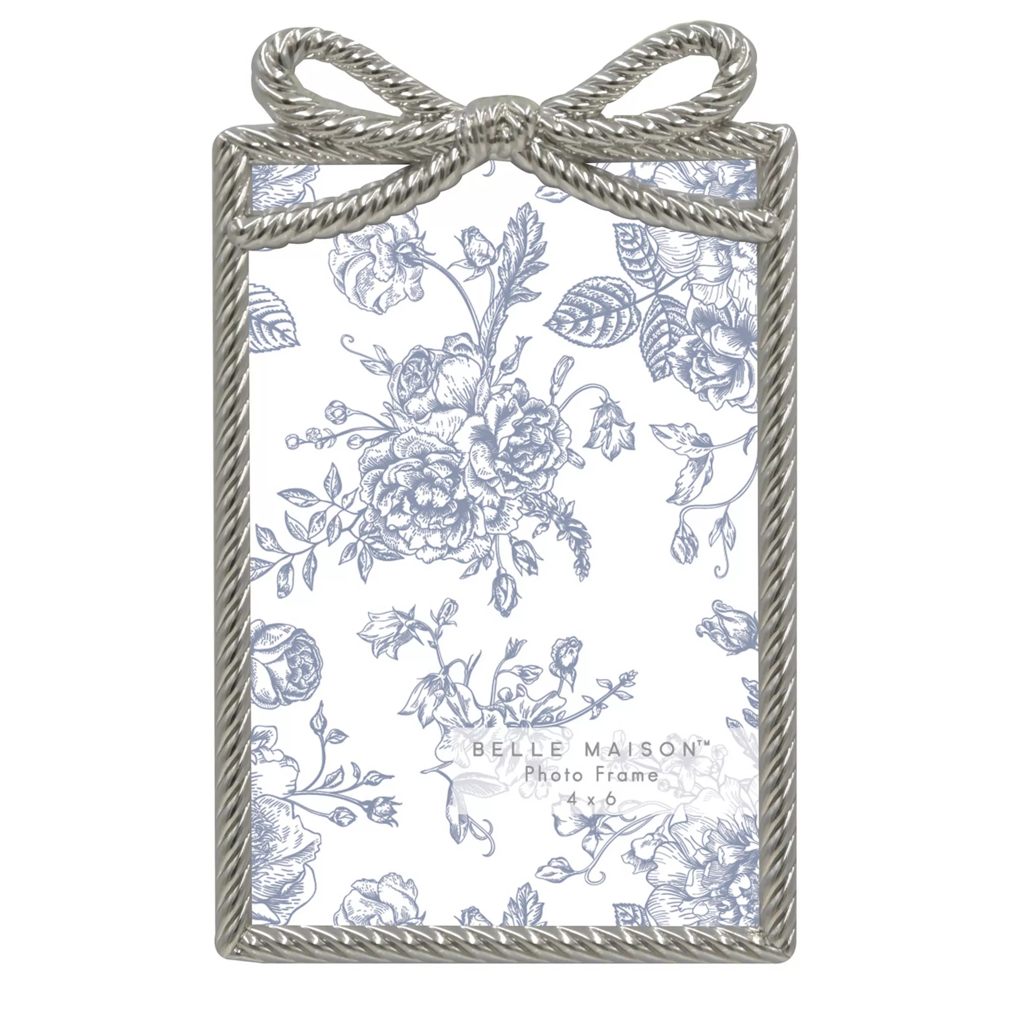 Belle Maison 4" x 6" Silver Bow Cast Metal Tabletop Frame | Kohl's