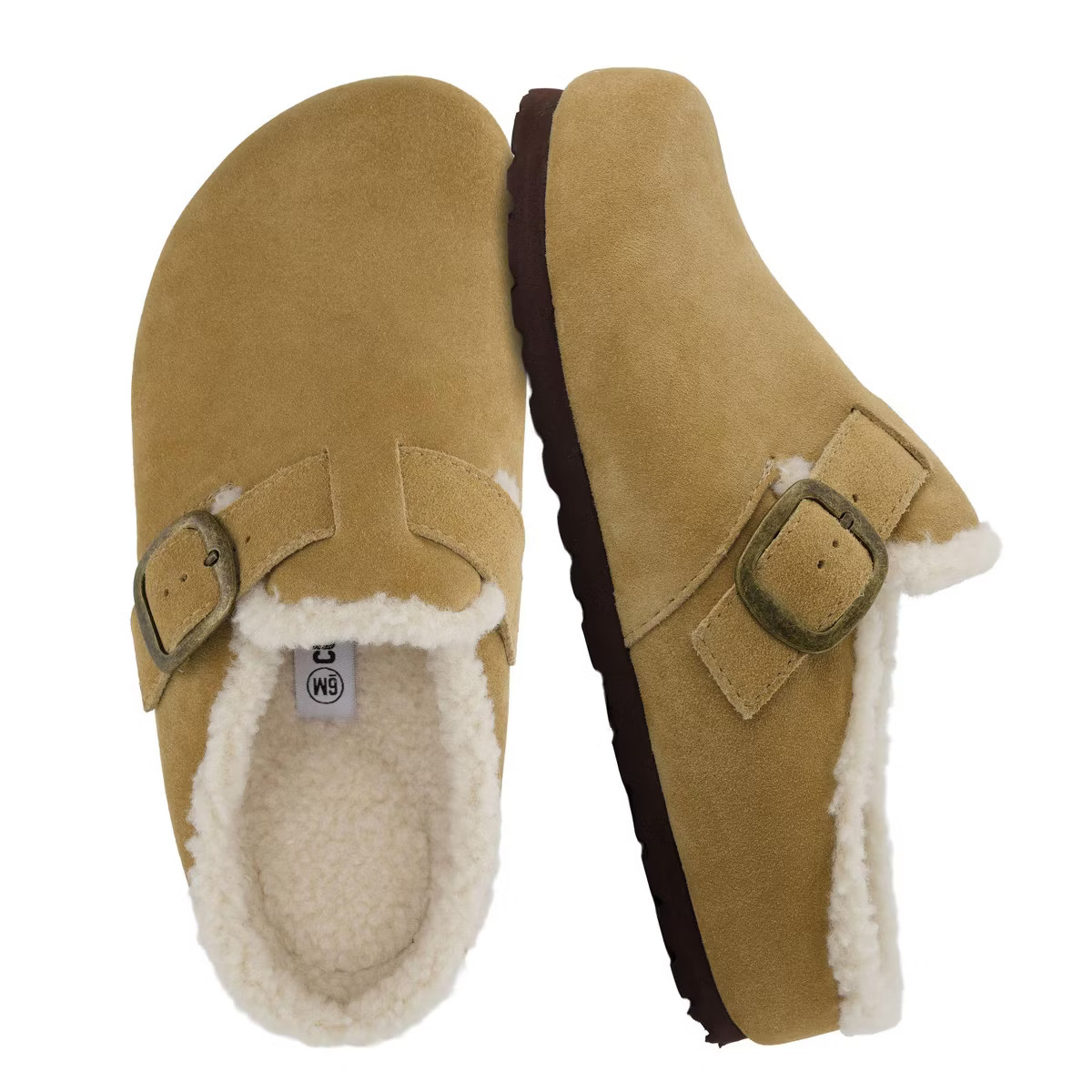 CUSHIONAIRE Haven Genuine Leather Clogs for Women – Faux Fur Lined  Slip-On Womens Shoes with C... | Target