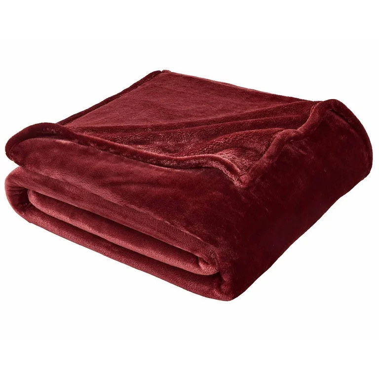 Better Homes & Gardens Luxury Velvet Plush Blanket, Dark Red, Full/Queen, Adult/Teen | Walmart (US)