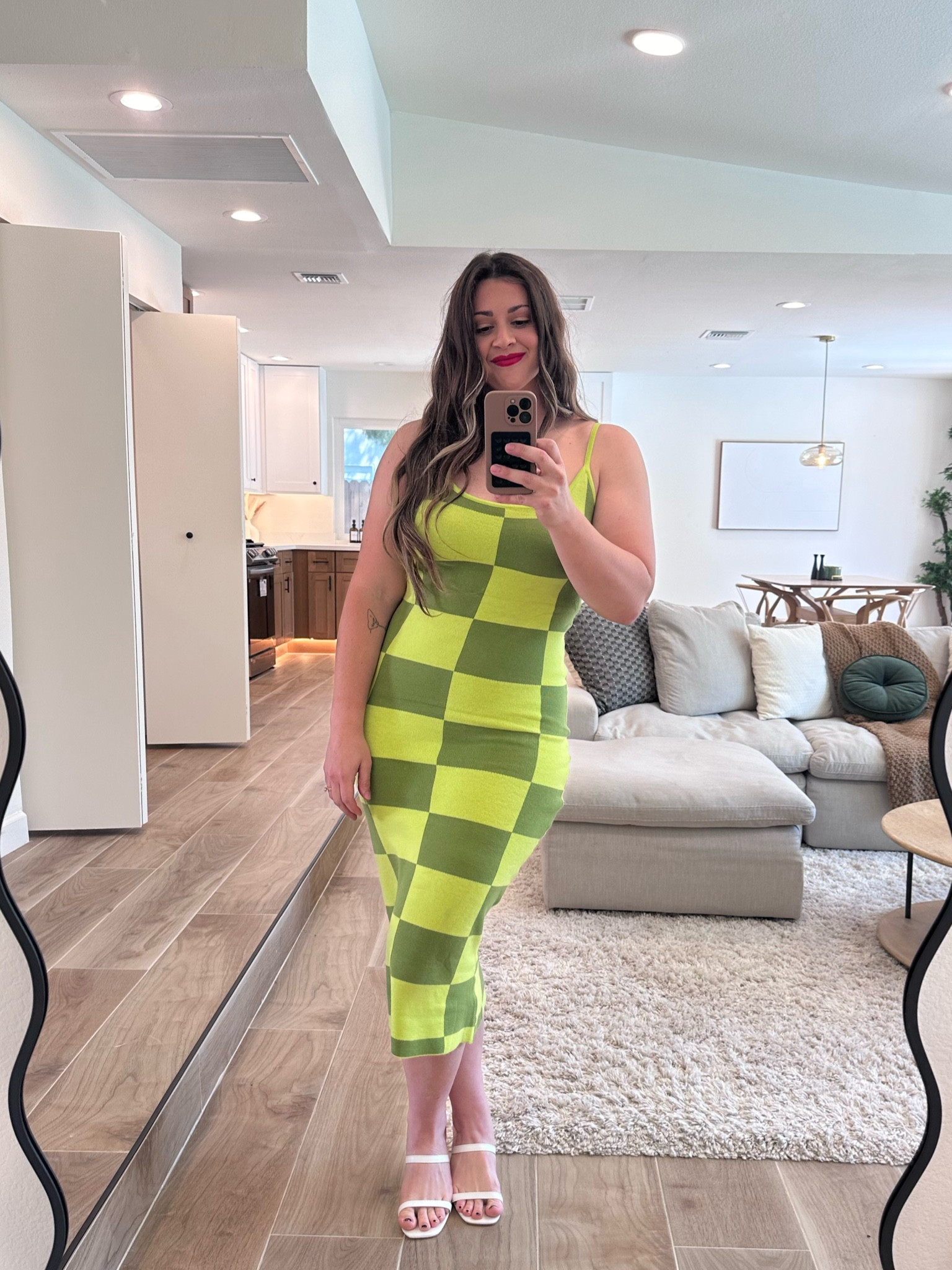 Love this checkered dress! Great material, not scratchy or see through  

#LTKworkwear #LTKbeauty #LTKFestival