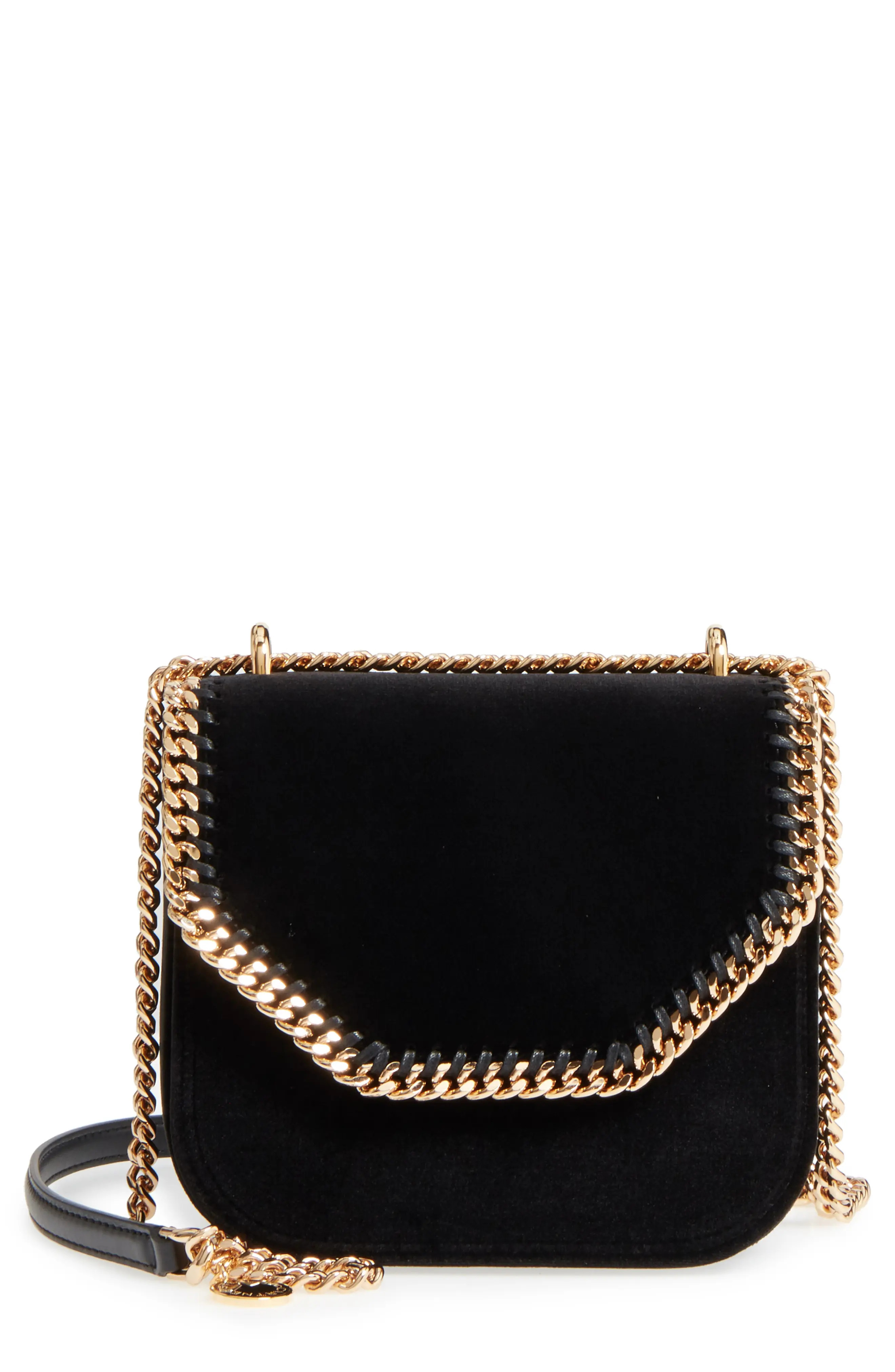 Stella McCartney Mini Falabella Box Velvet Shoulder Bag | Nordstrom