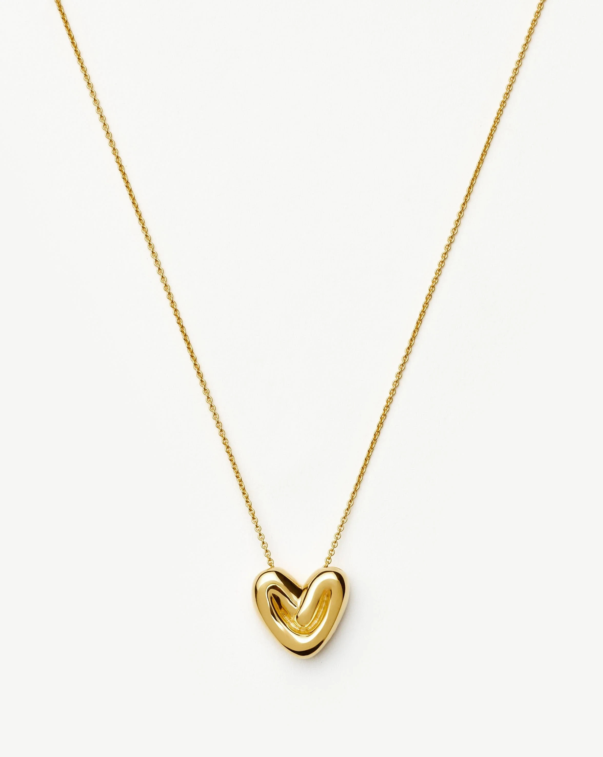 Puffy Heart Pendant Necklace | 18ct Gold Plated | Missoma UK | Missoma UK