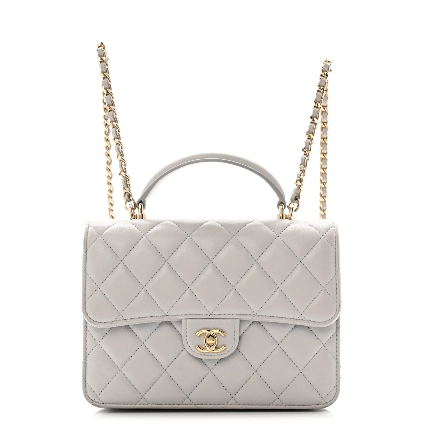 Lambskin Quilted 3-in-1 Backpack Grey | FASHIONPHILE (US)