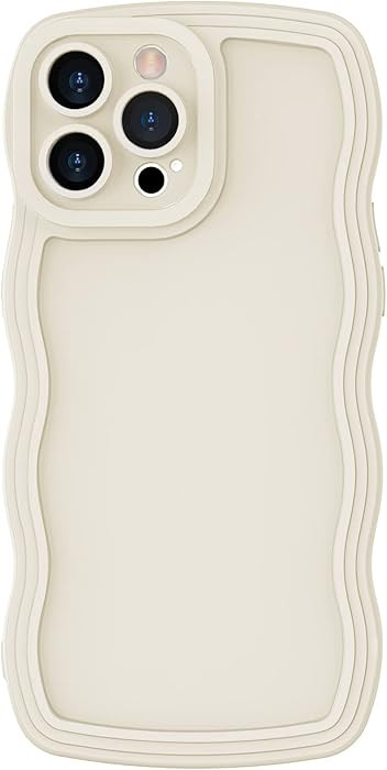 Anuck for iPhone 13 Pro Max Case Wave, Curly Frame Design for Women Girls, Cute Wavy Solid Color ... | Amazon (US)
