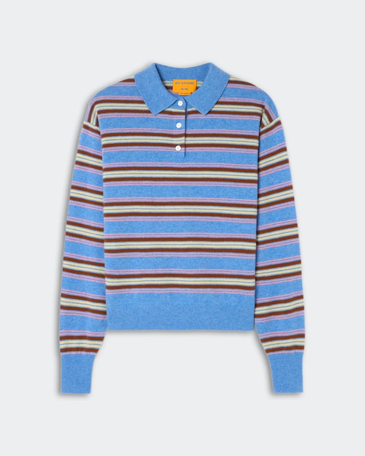 Collegiate Stripe Polo - Delft Blue Combo | Guest In Residence