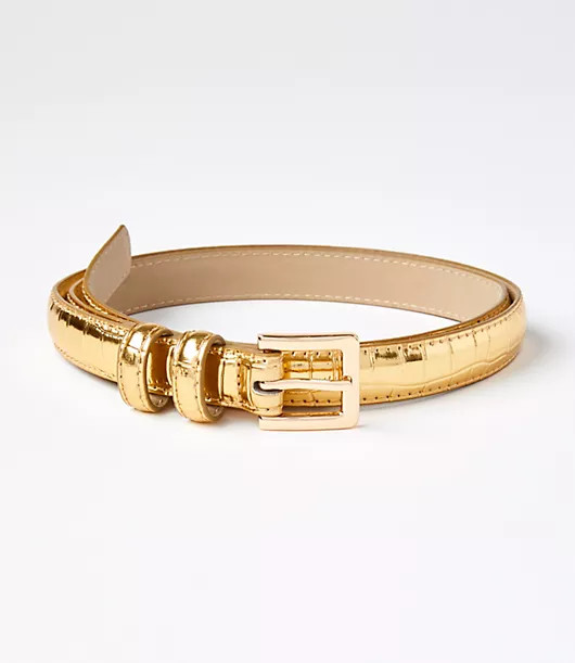 Loft Metallic Embossed Belt | LOFT