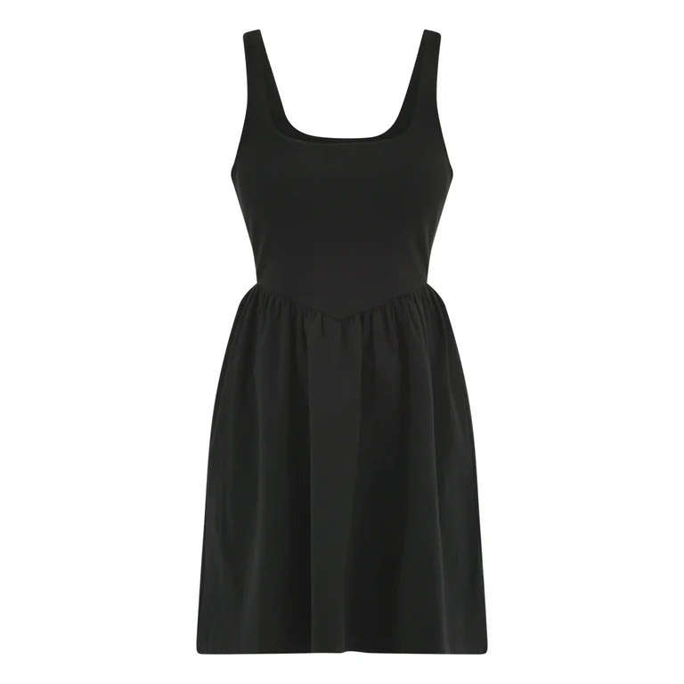 No Boundaries V Waist Mini Tank Dress, Women's and Women's Plus | Walmart (US)