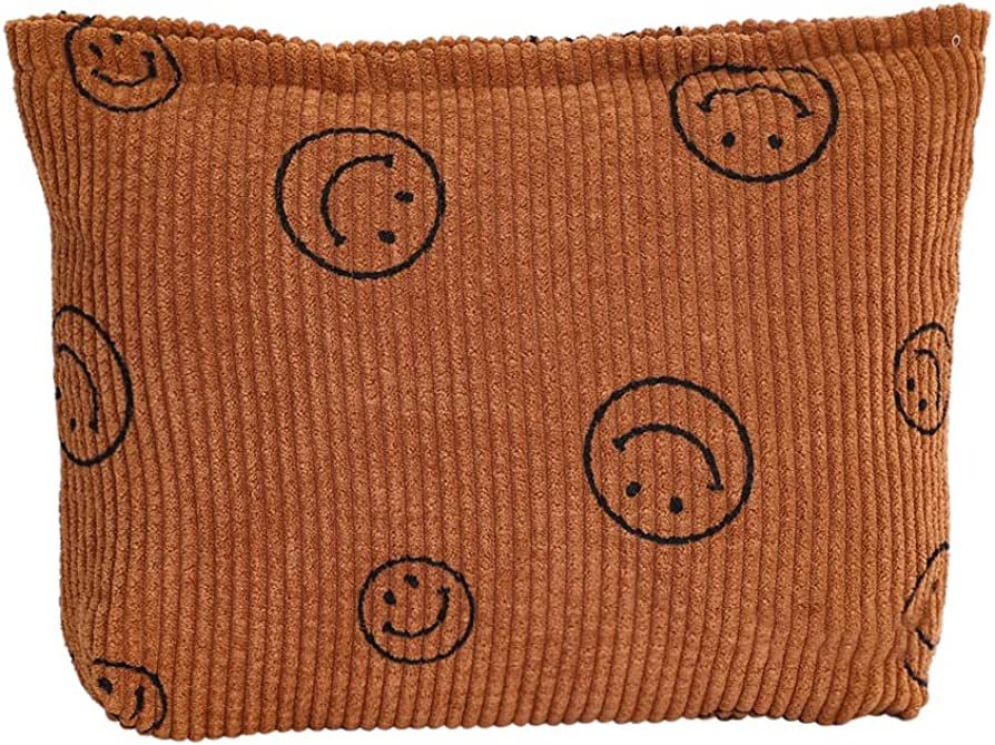 LYDZTION Smiley Face Makeup Bag Cosmetic Bag for Women,Large Capacity Canvas Makeup Bags Travel T... | Amazon (US)