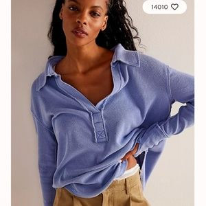 We The Free Anakin Waffle Thermal Knit Purple Amethyst Crystal Rock Small SM S | Poshmark