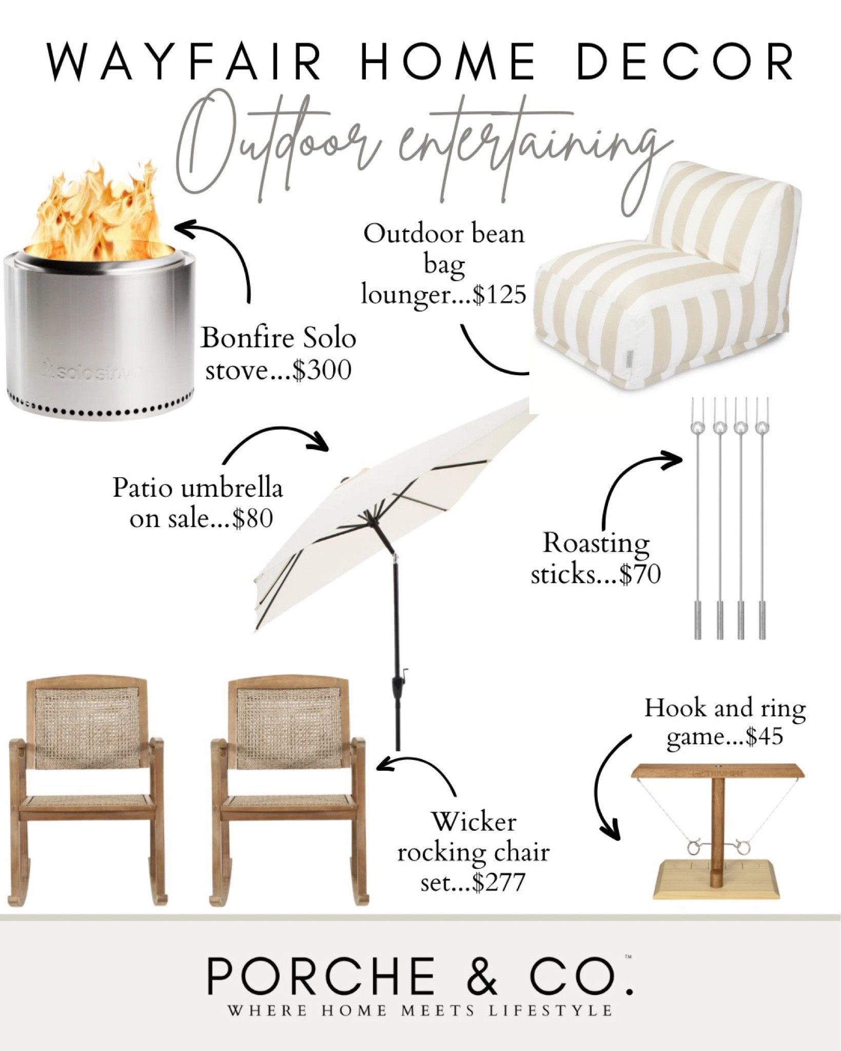Wayfair outdoor entertaining, outdoor living, entertaining 
#moodboard #visionboard #savings #porcheandco

#LTKhome #LTKFind #LTKstyletip