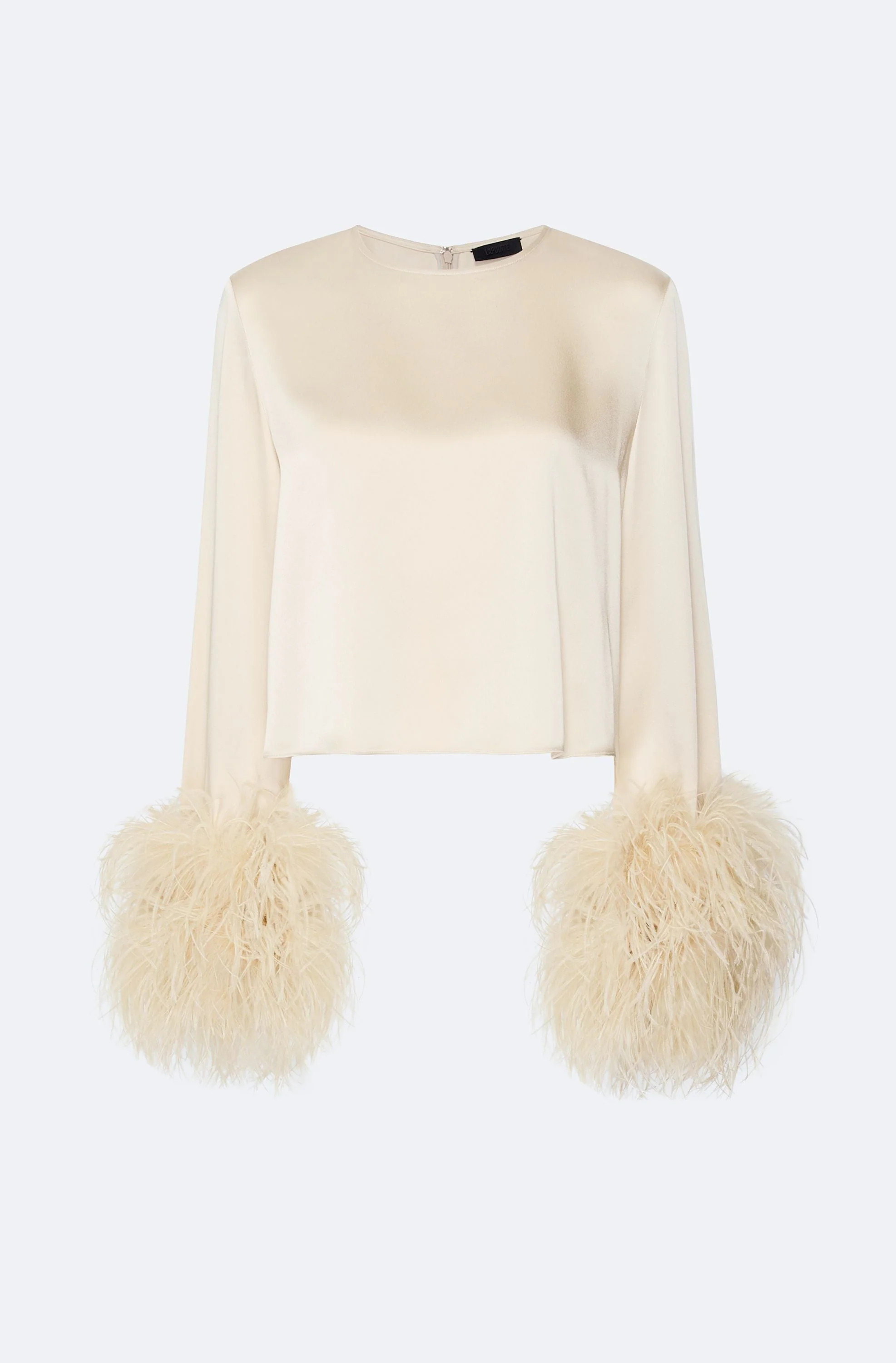 Satin Top With Feathers | Lapointe (US)