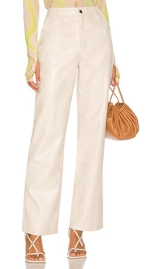 Fez High Rise Straight Leg in Off White | Revolve Clothing (Global)
