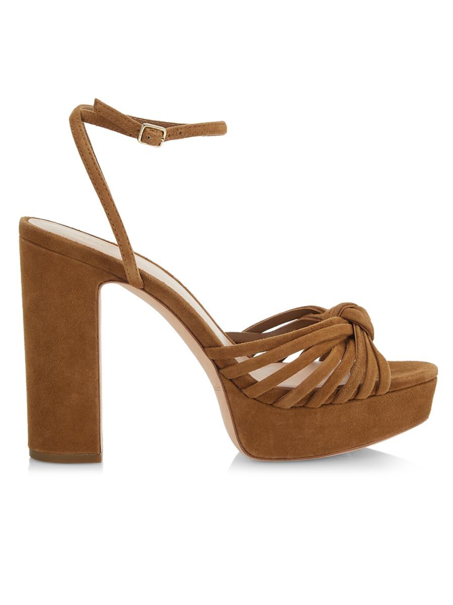 Rivka 120MM Suede Knot Platform Sandals | Saks Fifth Avenue