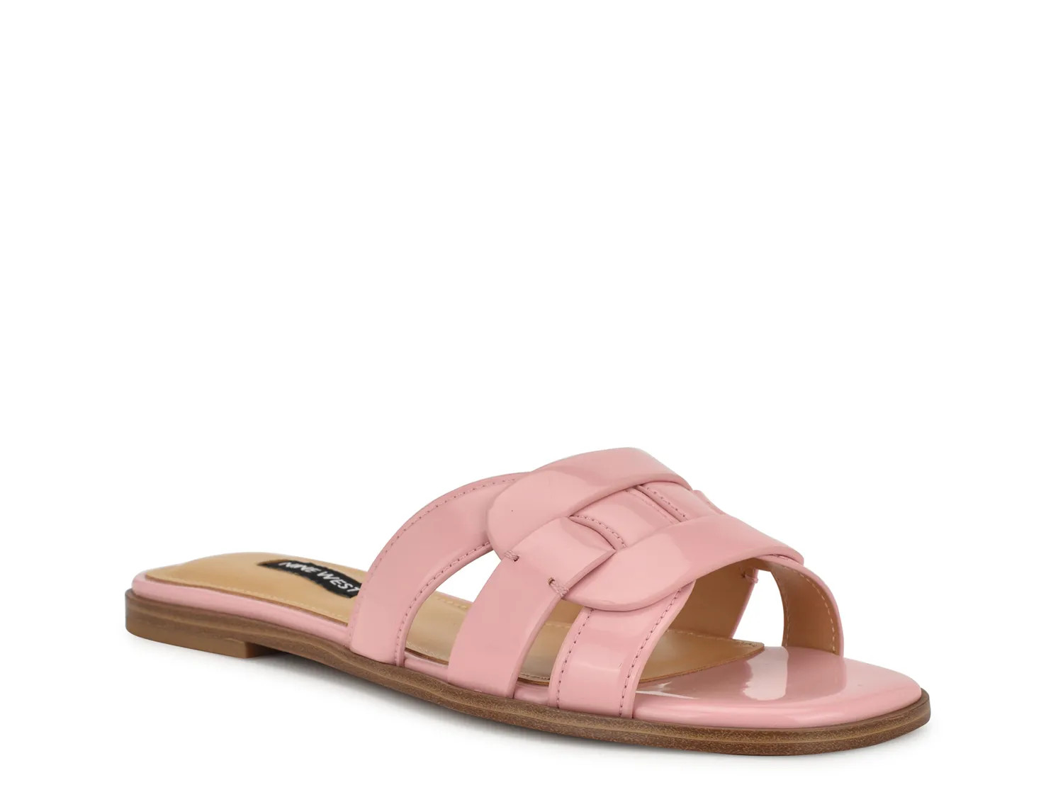 Nine West Glorie Sandal | Women's | Light Pink Patent Synthetic | Size 7 | Sandals | DSW