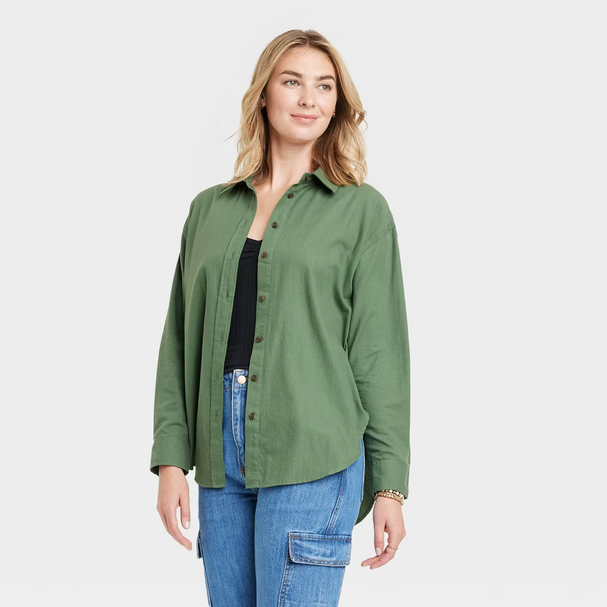 Women's Long Sleeve Oversized Button-Down Shirt - Universal Thread™ | Target