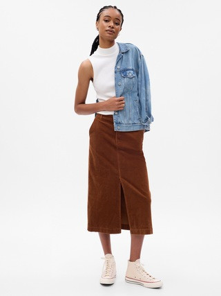 Corduroy Midi Skirt with Washwell | Gap (US)