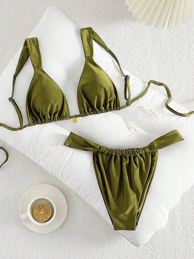 Green swimsuit  | SHEIN