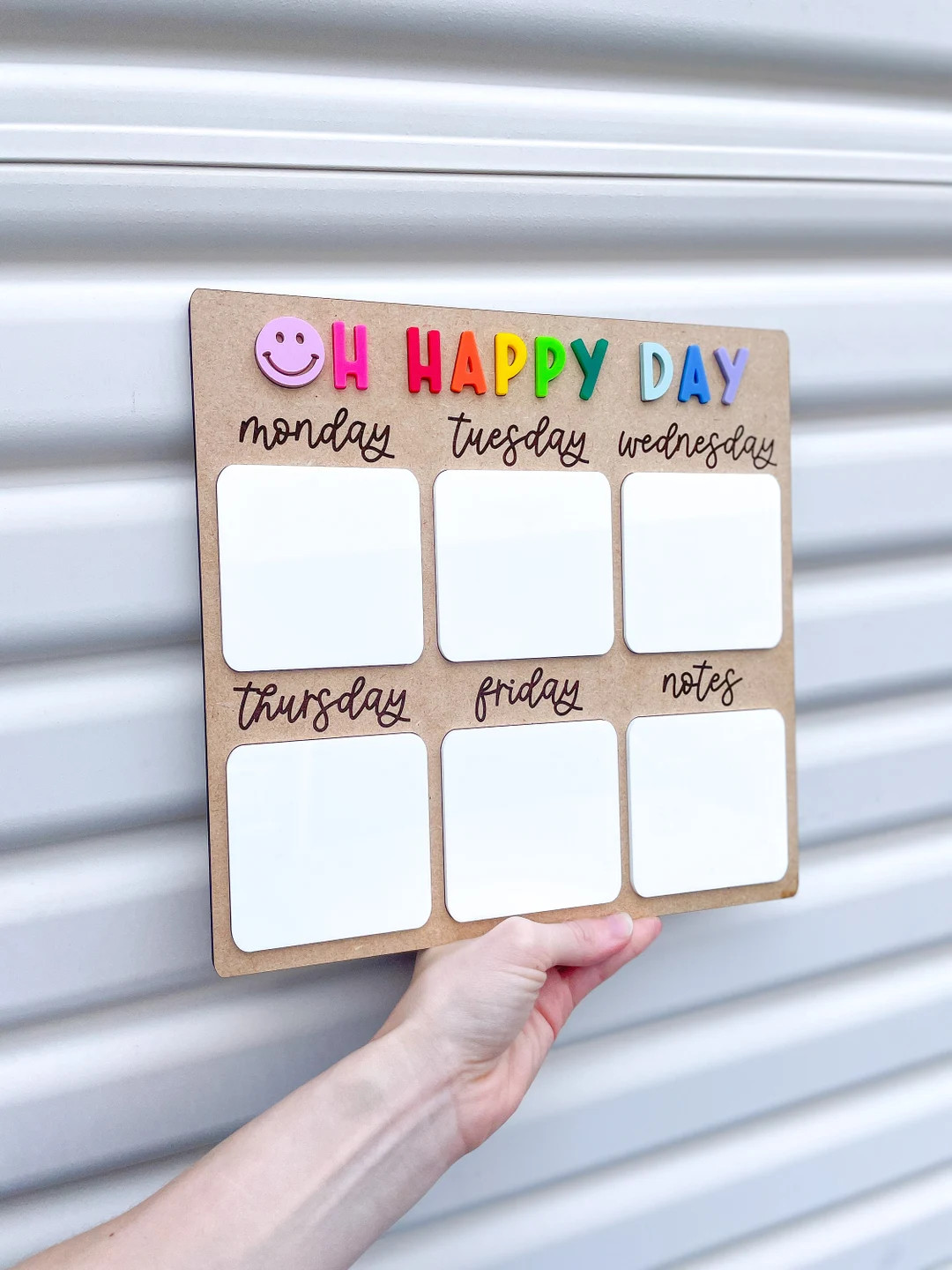 WEEKLY PLANNER - "oh Happy Day" Dry / Wet Erase To-do List Calendar - Teacher Parent Busy Person ... | Etsy (US)