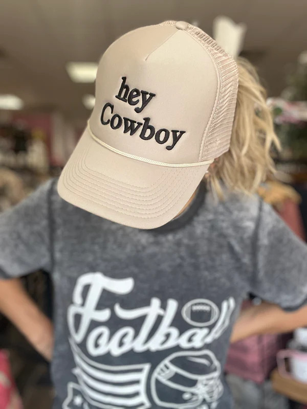 Hey Cowboy Trucker Hat | Pink Creek
