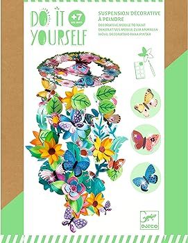 DJECO DIY Springtime Mobile Craft Kit - Create Your Own Hanging Flower & Butterfly Decoration for... | Amazon (US)