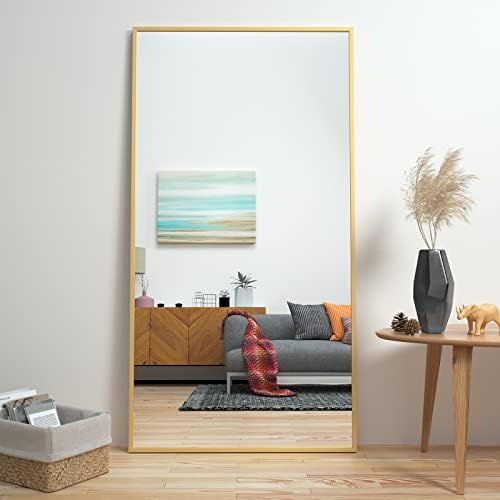 CASSILANDO Full Length Mirror 65" × 24", Floor Big Mirror,Standing Mirror, Against Wall for Bedr... | Amazon (US)