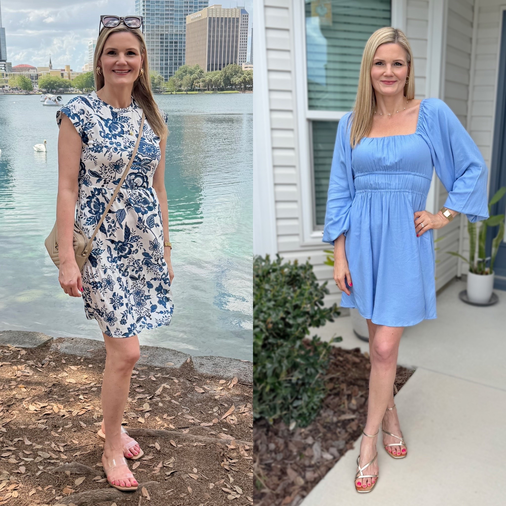 What I wore this weekend! Left dress in size small, right dress in small tall. Both on sale  

#LTKTall #LTKootd #LTKFestival