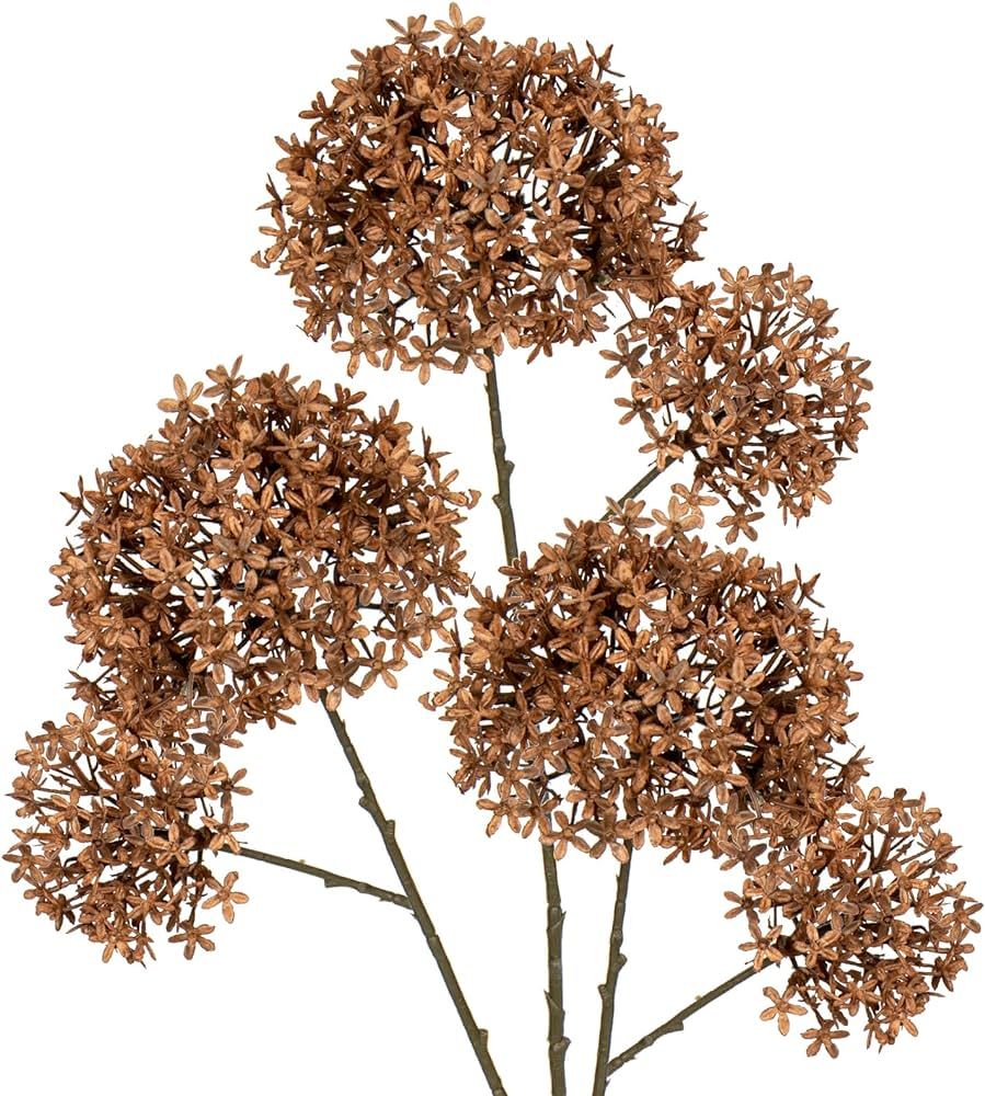 3 Bundles Artificial Fall Flowers Crown Flowers 28” Long Stem Fake Fall Flowers Faux Autumn Bro... | Amazon (US)