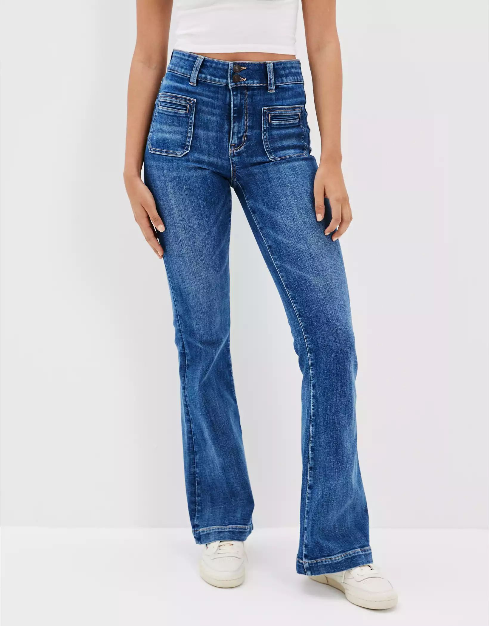 AE Ne(x)t Level Super High-Waisted Flare Jean | American Eagle Outfitters (US & CA)