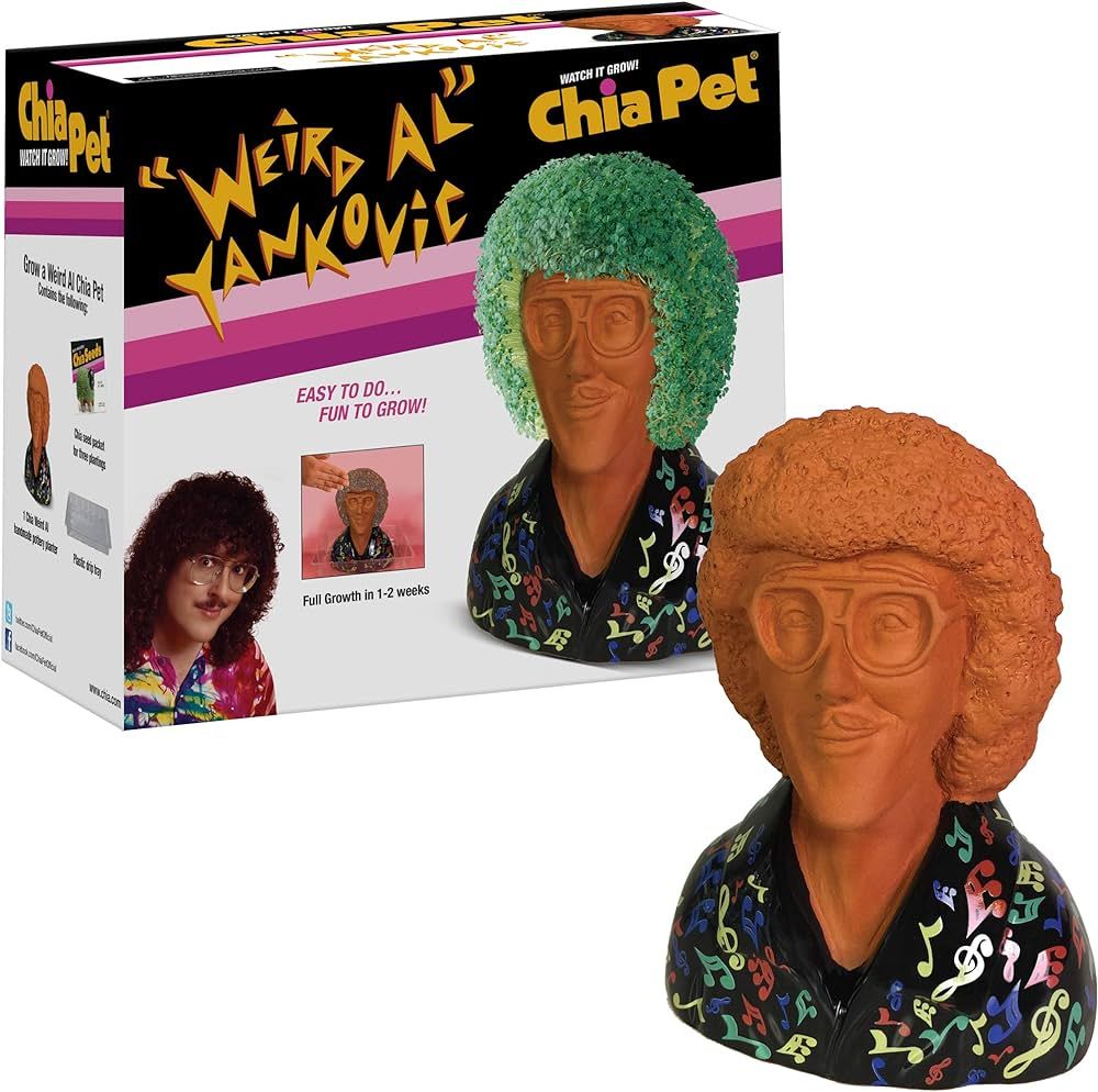 Chia Pet "Weird Al" Yankovic with Seed Pack, Decorative Pottery Planter, Easy to Do and Fun to Gr... | Amazon (US)