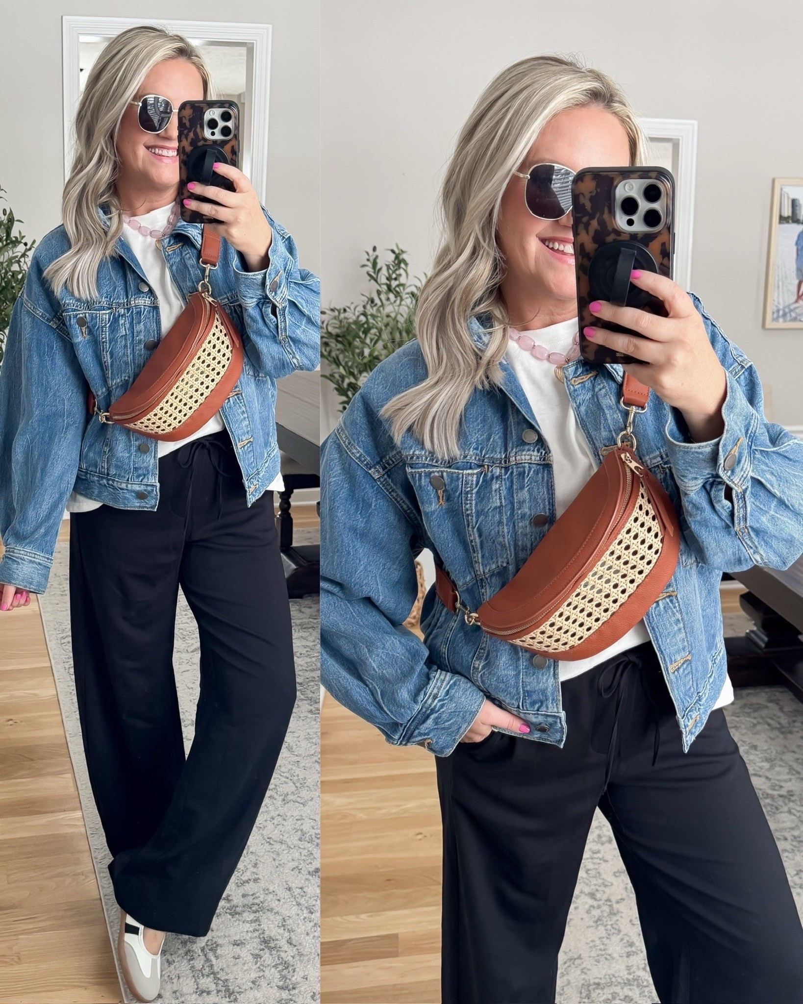Elevated casual spring outfit inspo, oversized denim jacket outfit inspo, spring denim, comfy pants, spring fashion, Lovelylifestyling 

#LTKSpringSale #LTKSeasonal #LTKTravel
