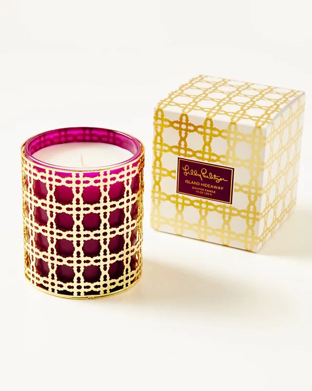 Candle with Metal Caning Container | Lilly Pulitzer