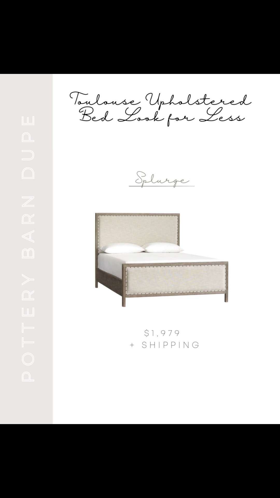 This look a like bed is on sale for Black Friday! 

Pottery Barn Dupe | Pottery Barn Toulouse Upholstered Bed Dupe | Farmhouse Interior | Modern Farmhouse Bed | Modern Farmhouse Bedroom Furniture | Pottery Barn Inspired | Pottery Barn Look for Less | Pottery Barn Look Alike | Pottery Barn Farmhouse Bedroom Furniture | Pottery Barn Farmhouse Bed Seadrift | Pottery Barn Farmhouse Bedroom Ideas | Pottery Barn Farmhouse Bedroom Set | Pottery Barn Bedroom Ideas | Pottery Barn Bedroom Master | Pottery Barn Bedrooms Master Inspiration | Pottery Barn Bedroom Inspiration | Pottery Barn Bedroom Furniture | Pottery Barn Bedroom Ideas Cozy | Farmhouse Bedroom ideas | Farmhouse Bedroom Design | Farmhouse Bedroom Inspiration | Farmhouse Bedroom Furniture | Upholstered Bed Frame

#LTKHome #LTKCyberWeek #LTKSaleAlert
