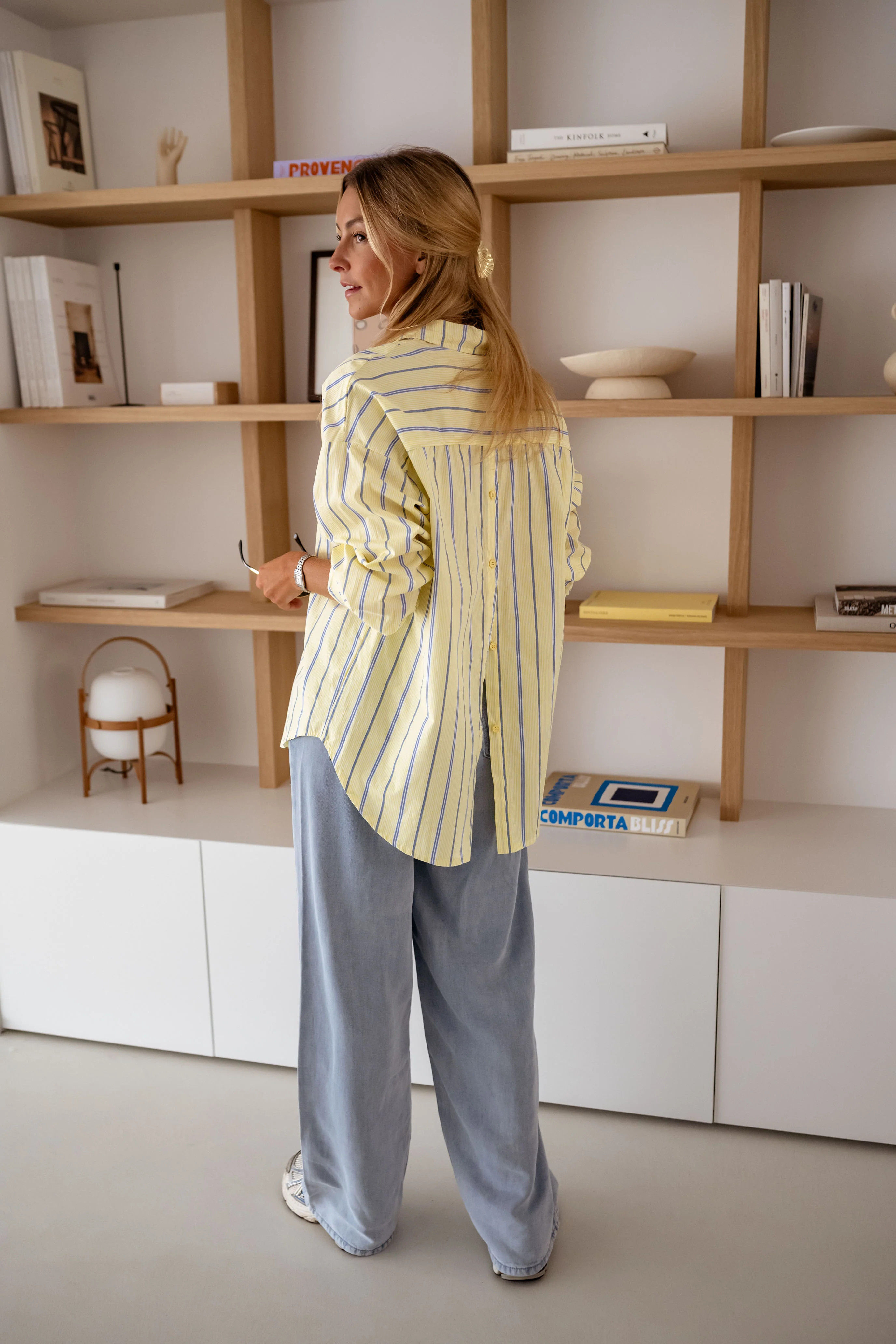 Yellow Striped Happy Shirt | Easy Clothes